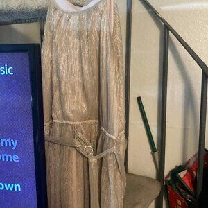 GOLD EVENING GOWN 18W ALEXA B NITES